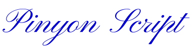 Pinyon Script font